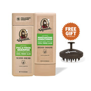 Dr. Squatch Hair Care Kit + Free Scalp Scrubber | Full & Thick Shampoo | Moisturizing Conditioner | Natural Products for Men - Daily Set
