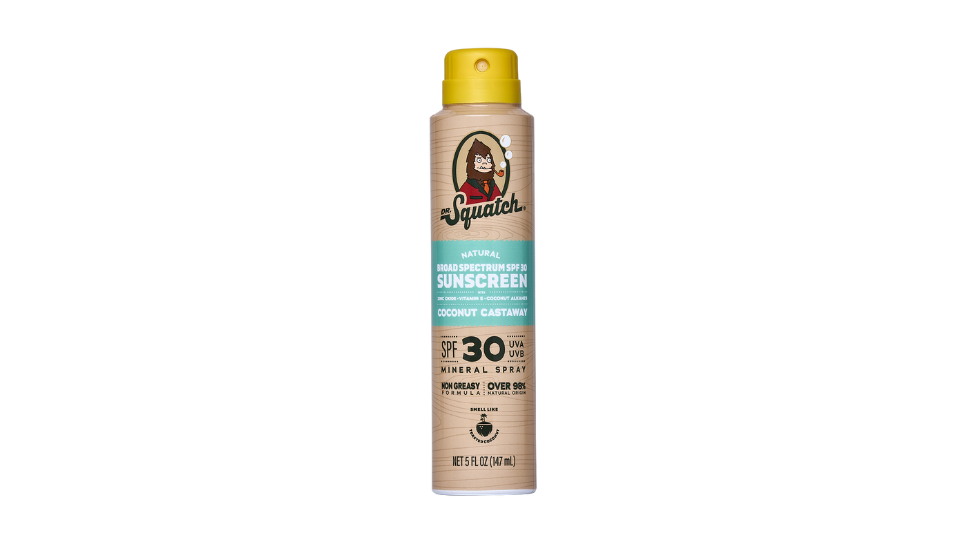 Dr. Squatch Spray | SPF 30 UVA/UVB Protection | Non-Greasy Mineral Sunscreen for Men - Calm Care